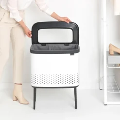 Bo laundry basket 60 L, white
