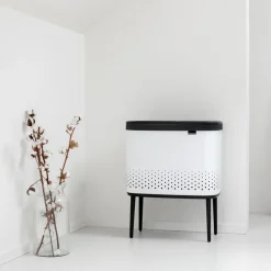 Bo laundry basket 60 L, white