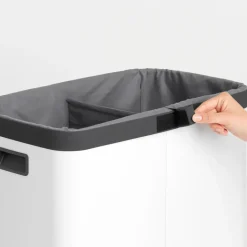 Bo laundry basket high 2x45 L, white
