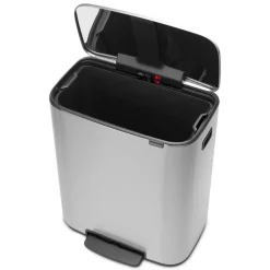Bo pedal bin 60 L, matte steel