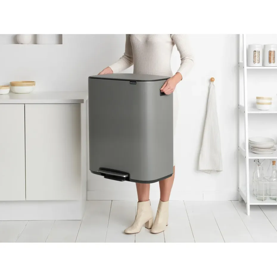Bo pedal bin 60 L, Mineral concrete grey