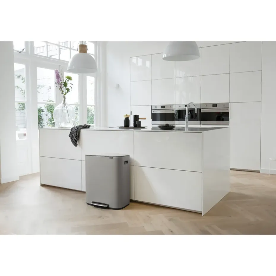 Bo pedal bin 60 L, Mineral concrete grey