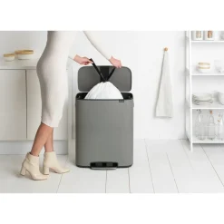 Bo pedal bin 60 L, Mineral concrete grey