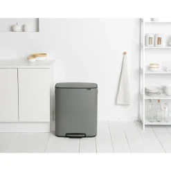Bo pedal bin 60 L, Mineral concrete grey