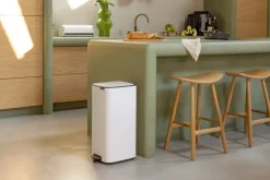 Bo pedal bin 30 L, White