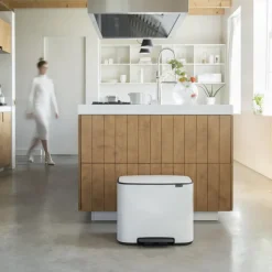 Bo pedal bin 11+23 l, white