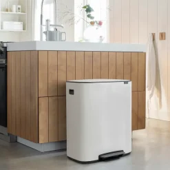 Bo pedal bin 60 L, white