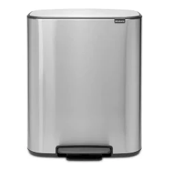 Bo pedal bin 2x30 L, matte steel