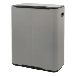 Bo pedal bin 2x30 L, Mineral concrete grey