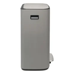 Bo pedal bin 2x30 L, Mineral concrete grey