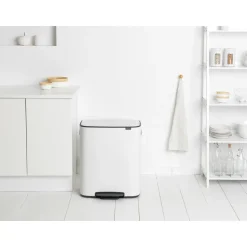 Bo pedal bin 2x30 L, White