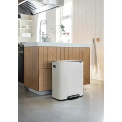 Bo pedal bin 2x30 L, White