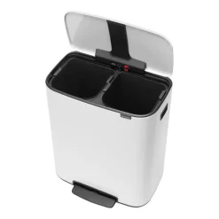 Bo pedal bin 2x30 L, White