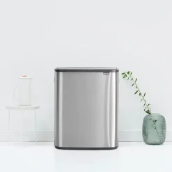 Bo touch bin 60 L, Matte brushed steel