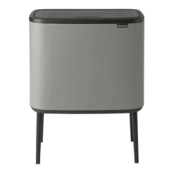 Bo touch bin 11+23 litre, Mineral concrete grey