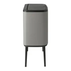 Bo touch bin 11+23 litre, Mineral concrete grey