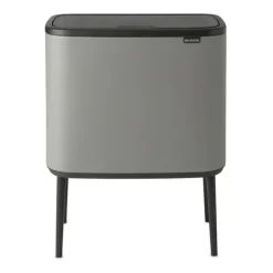 Bo touch bin 36 litre, Mineral concrete grey