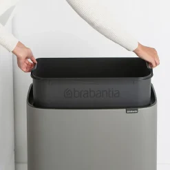 Bo touch bin 36 litre, Mineral concrete grey