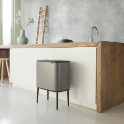 Bo touch bin 11+23 litre, platinum