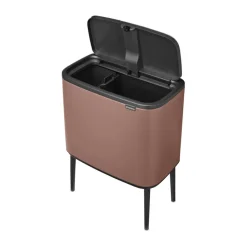 Bo touch bin 11+23 litre, Satin taupe
