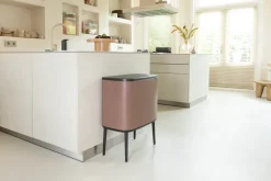 Bo touch bin 11+23 litre, Satin taupe