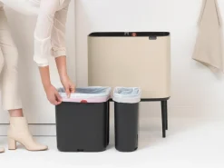 Bo touch bin 11+23 litre, Soft beige