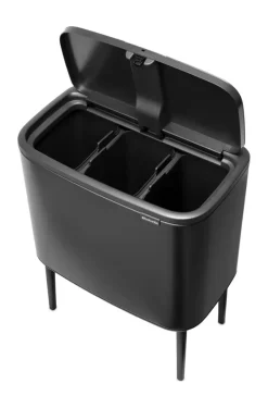 Bo touch bin 3 x 11 litre, Confident grey