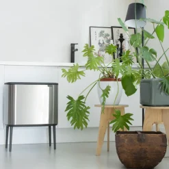 Bo touch bin 3 x 11 litre, matte stainless steel