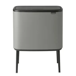 Bo touch bin 3 x 11 litre, Mineral concrete grey