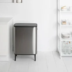 Bo touch bin high 60 L, Matte brushed steel