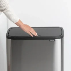 Bo touch bin high 60 L, Matte brushed steel