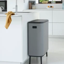 Bo touch bin high 60 L, Mineral concrete grey