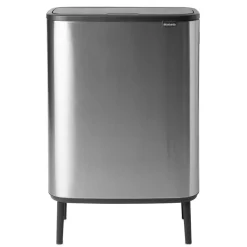 Bo touch bin high 2x30 L, matte-brushed steel