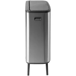 Bo touch bin high 2x30 L, matte-brushed steel