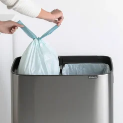 Bo touch bin high 2x30 L, matte-brushed steel