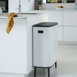 Bo touch bin high 2x30 L, White