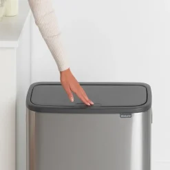Bo touch bin 2x30 L, matte-brushed steel