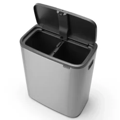 Bo touch bin 2x30 L, matte-brushed steel