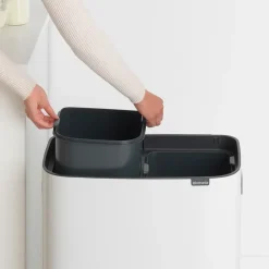 Bo touch bin 2x30 L, White