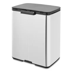 Bo waste bin 12 L, Brushed steel - shiny