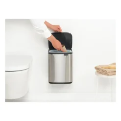 Bo waste bin 7 L, Brushed steel - matte