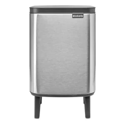 Bo waste bin high 7 L, Brushed steel - matte