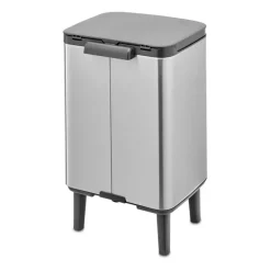 Bo waste bin high 7 L, Brushed steel - matte