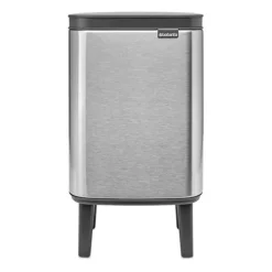 Bo waste bin high 4 L, Brushed steel - matte