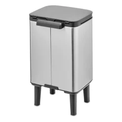Bo waste bin high 4 L, Brushed steel - matte