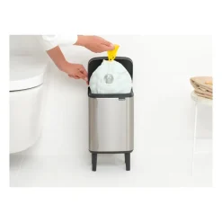 Bo waste bin high 4 L, Brushed steel - matte