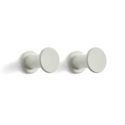 Bolt hook 2-pack Ø2.8 cm, Light grey