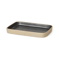 Bon decoration tray small, beige-black