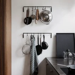 Bon wooden tray large, black-stained oak