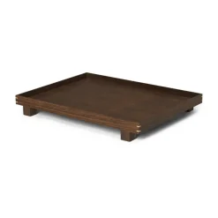 Bon wooden tray large, Smoked oak